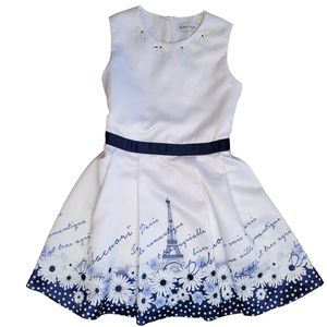 Rubacuori Girl Summer Princess Fit & Flare Sleveless Party Dress ,size 7